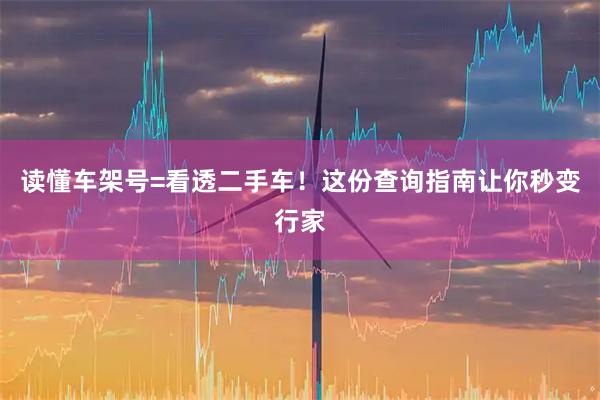 读懂车架号=看透二手车！这份查询指南让你秒变行家