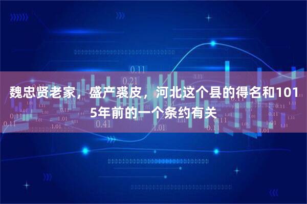 魏忠贤老家，盛产裘皮，河北这个县的得名和1015年前的一个条约有关